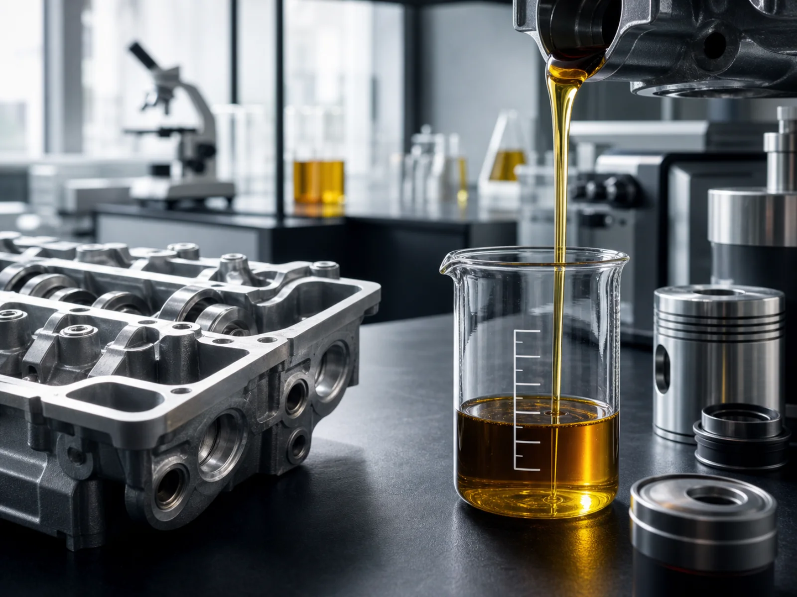 Automotive lubricant testing in a modern laboratory